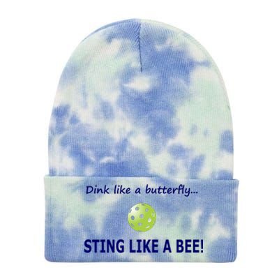 Pickleball Dink like a butterfly Sting Like A Bee Tie Dye 12in Knit Beanie