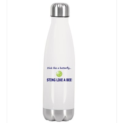 Pickleball Dink like a butterfly Sting Like A Bee Stainless Steel Insulated Water Bottle