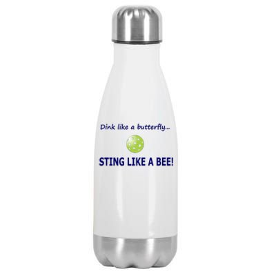 Pickleball Dink like a butterfly Sting Like A Bee Stainless Steel Insulated Water Bottle