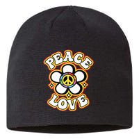 PEACE SIGN LOVE Shirt 60s 70s Tie Dye Hippie Costume Premium Sustainable Beanie