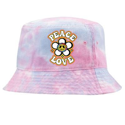 PEACE SIGN LOVE Shirt 60s 70s Tie Dye Hippie Costume Premium Tie-Dyed Bucket Hat