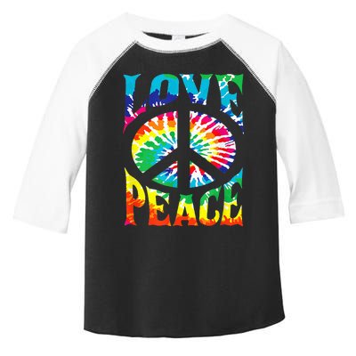 PEACE SIGN LOVE 60s 70s Tie Dye Hippie Halloween Costume Toddler Fine Jersey T-Shirt