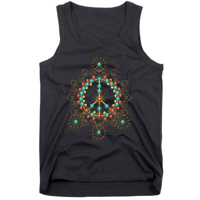 PEACE SIGN LOVE 60s 70s Tie Dye Hippie Halloween Costume Tank Top