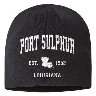 Port Sulphur Louisiana La Vintage Athletic Sustainable Beanie