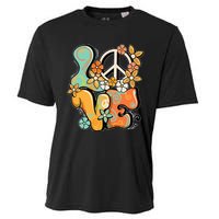 Peace Sign Love 60s 70s Costume Groovy Hippie Theme Party Cooling Performance Crew T-Shirt