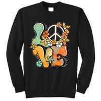 Peace Sign Love 60s 70s Costume Groovy Hippie Theme Party Sweatshirt