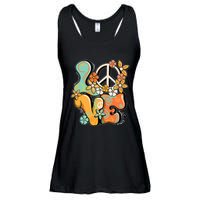 Peace Sign Love 60s 70s Costume Groovy Hippie Theme Party Ladies Essential Flowy Tank