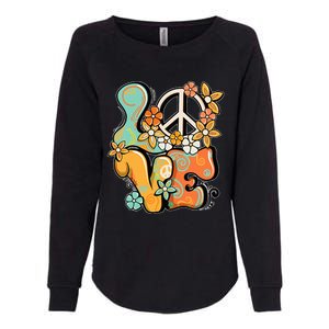 Peace Sign Love 60s 70s Costume Groovy Hippie Theme Party Womens California Wash Sweatshirt