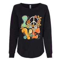 Peace Sign Love 60s 70s Costume Groovy Hippie Theme Party Womens California Wash Sweatshirt