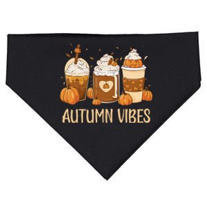 Pumpkin Spice Latte Fall Autumn Vibes Pumpkin Spice Coffee USA-Made Doggie Bandana