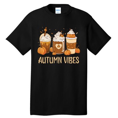 Pumpkin Spice Latte Fall Autumn Vibes Pumpkin Spice Coffee Tall T-Shirt