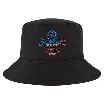 Patriotic Scout Logo Scouting Lover Us Flag Eagle Cool Gift Cool Comfort Performance Bucket Hat