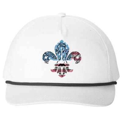 Patriotic Scout Logo Scouting Lover Us Flag Eagle Cool Gift Snapback Five-Panel Rope Hat