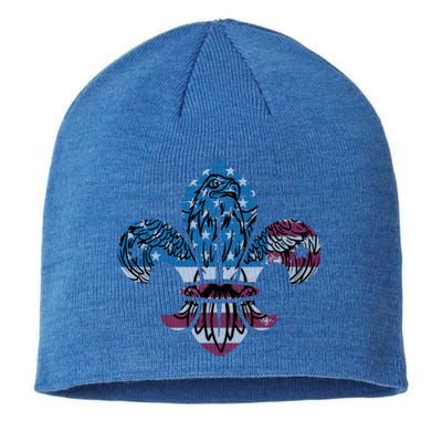 Patriotic Scout Logo Scouting Lover Us Flag Eagle Cool Gift Sustainable Beanie