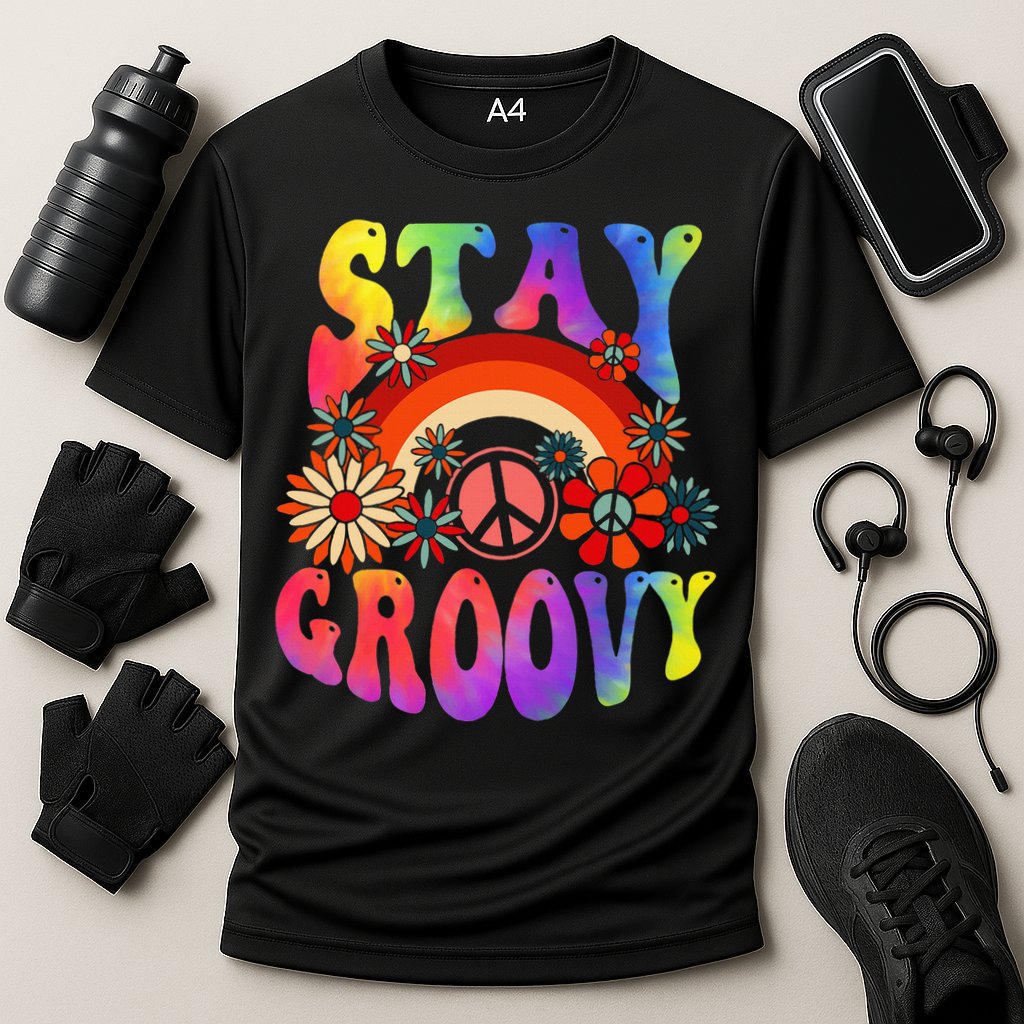 Peace Sign Love Tie Dye Hippie Halloween Costume Cooling Performance Crew T-Shirt