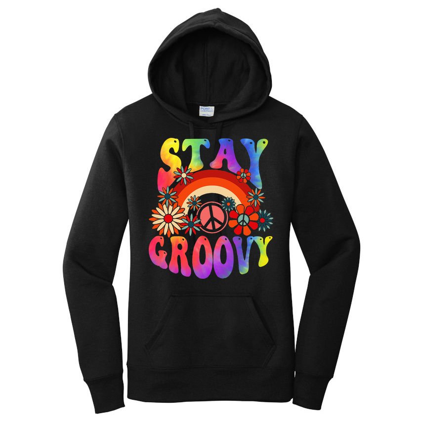 Peace Sign Love Tie Dye Hippie Halloween Costume Women's Pullover Hoodie