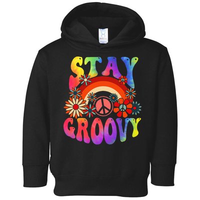 Peace Sign Love Tie Dye Hippie Halloween Costume Toddler Hoodie