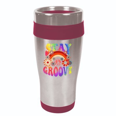 Peace Sign Love Tie Dye Hippie Halloween Costume 16oz Travel Tumbler