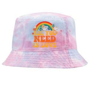 PEACE SIGN LOVE 60s 70s Tie Dye Hippie Costume Halloween Tie-Dyed Bucket Hat