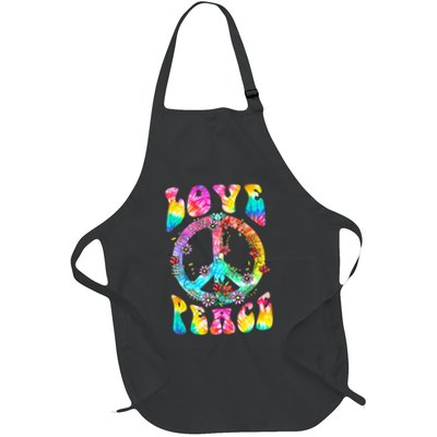 PEACE SIGN LOVE 60s 70s Tie Dye Hippie Costume Apron