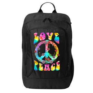 PEACE SIGN LOVE 60s 70s Tie Dye Hippie Costume City Backpack