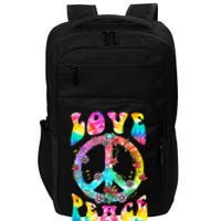 PEACE SIGN LOVE 60s 70s Tie Dye Hippie Costume Impact Tech Backpack