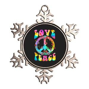 PEACE SIGN LOVE 60s 70s Tie Dye Hippie Costume Metallic Star Ornament