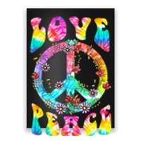 PEACE SIGN LOVE 60s 70s Tie Dye Hippie Costume Poster