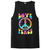 PEACE SIGN LOVE 60s 70s Tie Dye Hippie Costume PosiCharge Competitor Tank