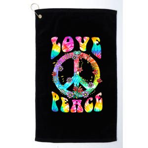 PEACE SIGN LOVE 60s 70s Tie Dye Hippie Costume Platinum Collection Golf Towel