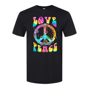 PEACE SIGN LOVE 60s 70s Tie Dye Hippie Costume Softstyle CVC T-Shirt