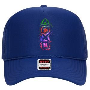 Playstation Symbol Logo High Crown Mesh Back Trucker Hat