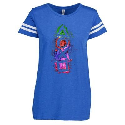 Playstation Symbol Logo Enza Ladies Jersey Football T-Shirt