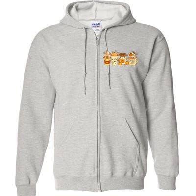 Pumpkin Spice Latte Fall Coffee Warm Cozy Fall Season Full Zip Hoodie