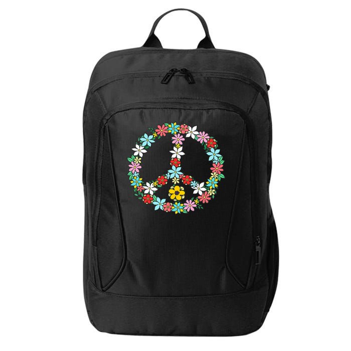 Peace Sign Love 60s 70s Tie Dye Hippie City Backpack