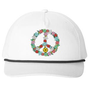 Peace Sign Love 60s 70s Tie Dye Hippie Snapback Five-Panel Rope Hat