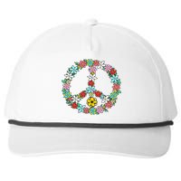 Peace Sign Love 60s 70s Tie Dye Hippie Snapback Five-Panel Rope Hat