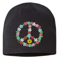 Peace Sign Love 60s 70s Tie Dye Hippie Sustainable Beanie