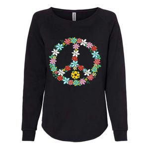 Peace Sign Love 60s 70s Tie Dye Hippie Womens California Wash Sweatshirt