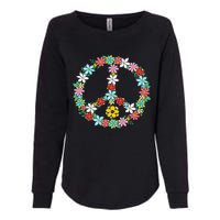 Peace Sign Love 60s 70s Tie Dye Hippie Womens California Wash Sweatshirt