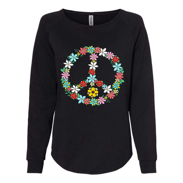 Peace Sign Love 60s 70s Tie Dye Hippie Womens California Wash Sweatshirt