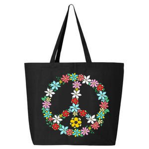 Peace Sign Love 60s 70s Tie Dye Hippie 25L Jumbo Tote