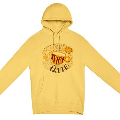 Pumpkin Spice Latte Emblem Sign Premium Pullover Hoodie