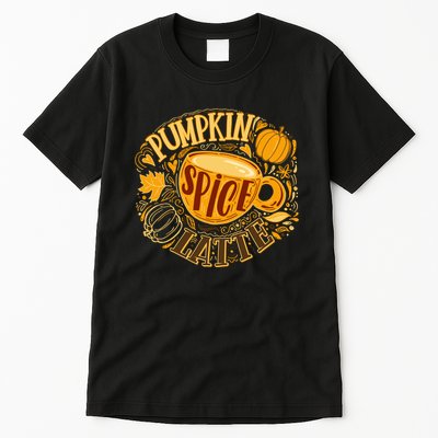 Pumpkin Spice Latte Emblem Sign Tall T-Shirt