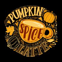Pumpkin Spice Latte Emblem Sign Sustainable Bucket Hat