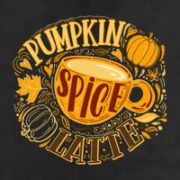 Pumpkin Spice Latte Emblem Sign Golf Towel