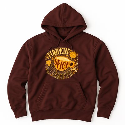 Pumpkin Spice Latte Emblem Sign Hoodie