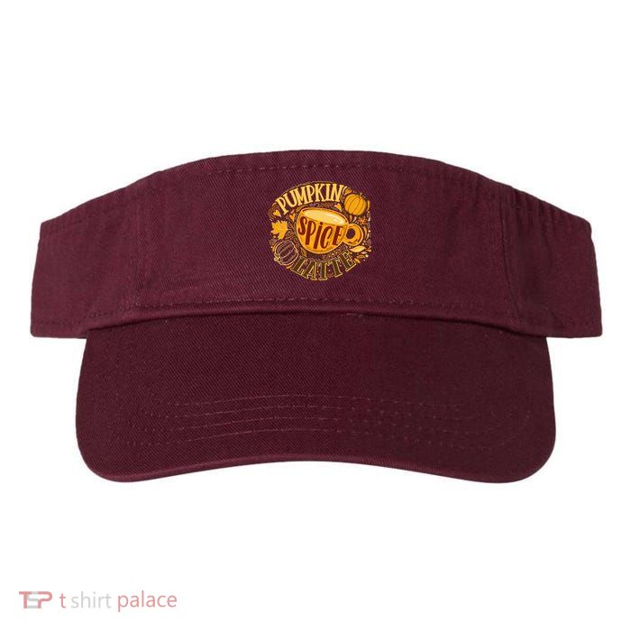 Pumpkin Spice Latte Emblem Sign Visor