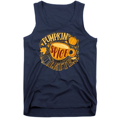 Pumpkin Spice Latte Emblem Sign Tank Top