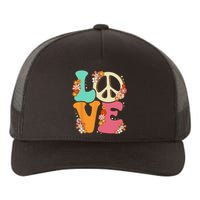 Peace Sign Love 60s 70s Costume Groovy Hippie Theme Party Yupoong Adult 5-Panel Trucker Hat